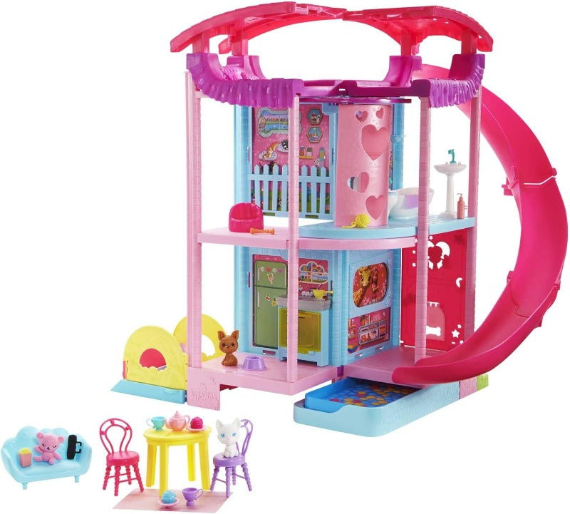 Barbie Barbie Casa di Chelsea, Playset trasformabile con 20 Accessori