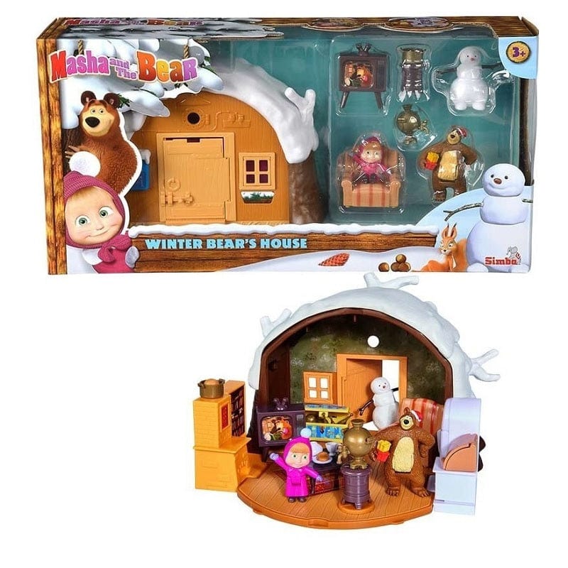 Bambole, playset e giocattoli Masha e Orso, Playset Casa Inverno con accessori