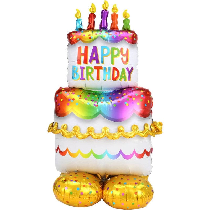 Party Palloncino Torta Happy Birthday 69x134 cm - Airloonz Palloncino Torta Happy Birthday 69x134 cm - Airloonz