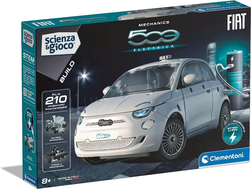 Clementoni Scienza e Gioco Build, Set Costruzioni Fiat 500 Elettrica