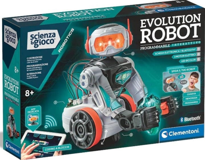 Giocattoli educativi Clementoni Evolution Robot, Robot da Assemblare e Programmare - 19305