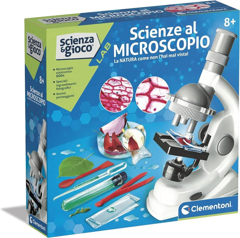 Clementoni Microscopio Ottico con Accessori per Esperimenti Scientifici +8 Anni