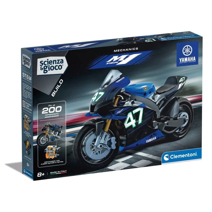 Giocattoli educativi Clementoni Scienza e Gioco Build, Set Costruzioni Moto Sportiva Yamaha M1 YZR