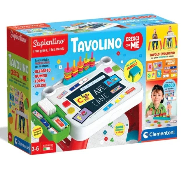 Giocattoli educativi Clementoni Tavolo Cresci con Me, Tavolino Evolutivo Sapientino