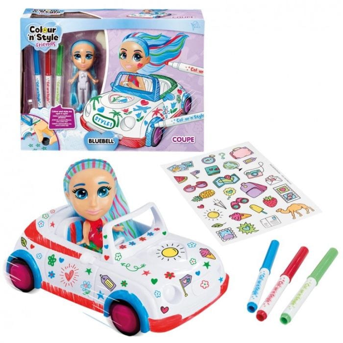 Bambole, playset e giocattoli Colour n Style Friends, Bambola Bluebell con Auto Coupe