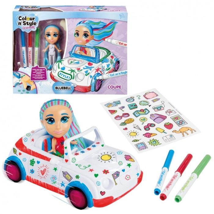 Bambole, playset e giocattoli Colour n Style Friends, Bambola Bluebell con Auto Coupe