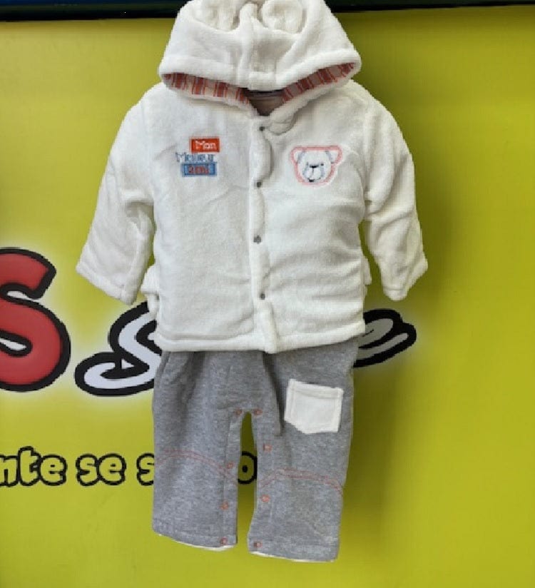 Abbigliamento Completo Baby Salopette con Maglia e Giubbotto