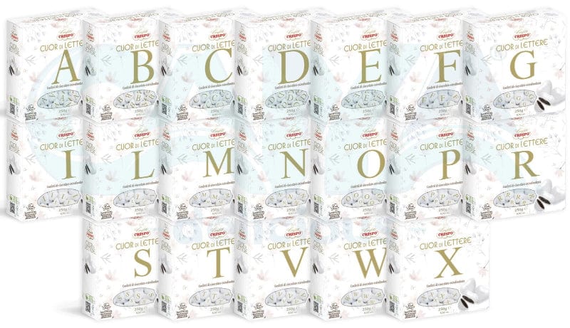 Party - Dolciumi Confetti Cuor di Lettere Ciocc. Extrafondente 250gr - Crispo Confetti Cuor di Lettere Ciocc. Extrafondente 250gr - Crispo