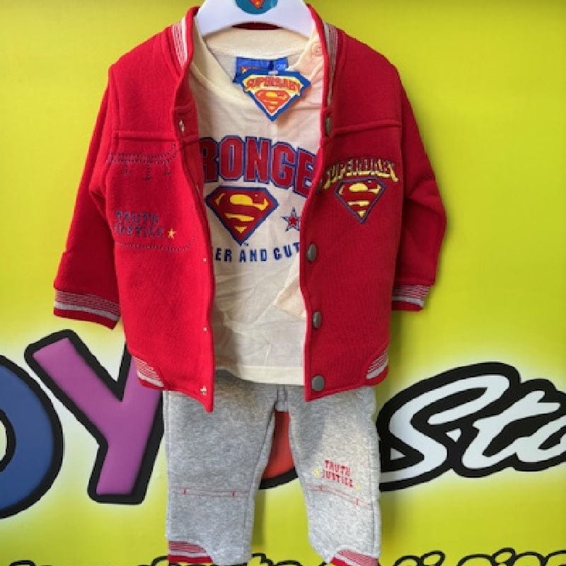 Abbigliamento Superman Baby Completo 3 Pezzi