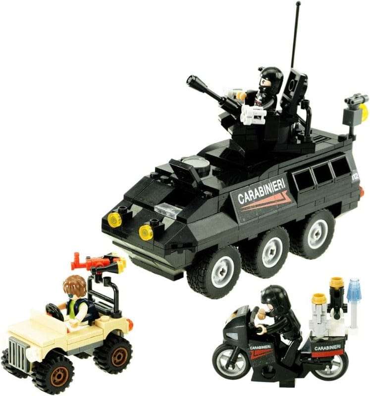 Costruzioni Nice Costruzioni Carabinieri, Autoblindo con Personaggi e Veicoli 310 pezzi