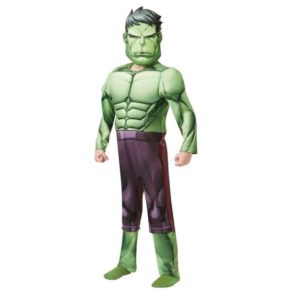 Costume Carnevale Costume Hulk Deluxe con muscoli e Maschera