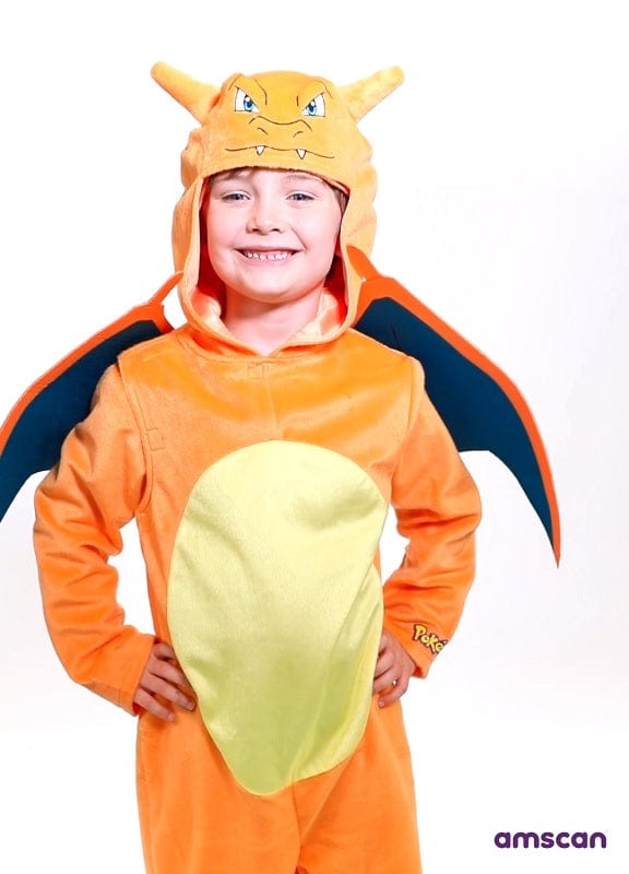 Costume Carnevale Costume Carnevale Pokemon Charizard per bambini, 3-4 Anni