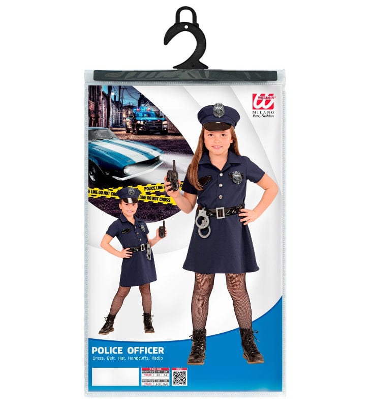 Polizia Poliziotta Bambina Costume Carnevale Poliziotta Bambina
