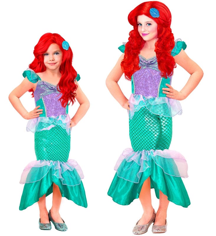 Costume Carnevale Costume Sirena Travestimento per bambine Taglie da 4 a 10 Anni Costume Sirena Travestimento per bambine Taglie da 4 a 10 Anni