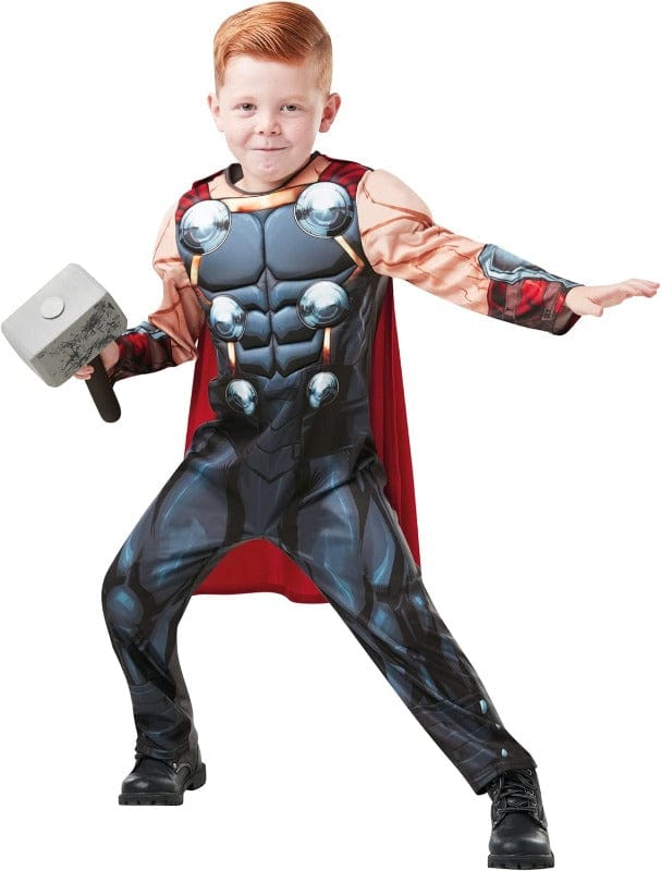 Costume Carnevale Costume Thor con muscoli Misura M (5-7 Anni)