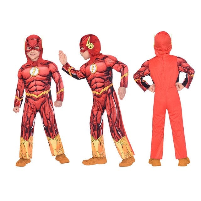 Costume Carnevale Flash Deluxe, Travestimento DC per Bambini