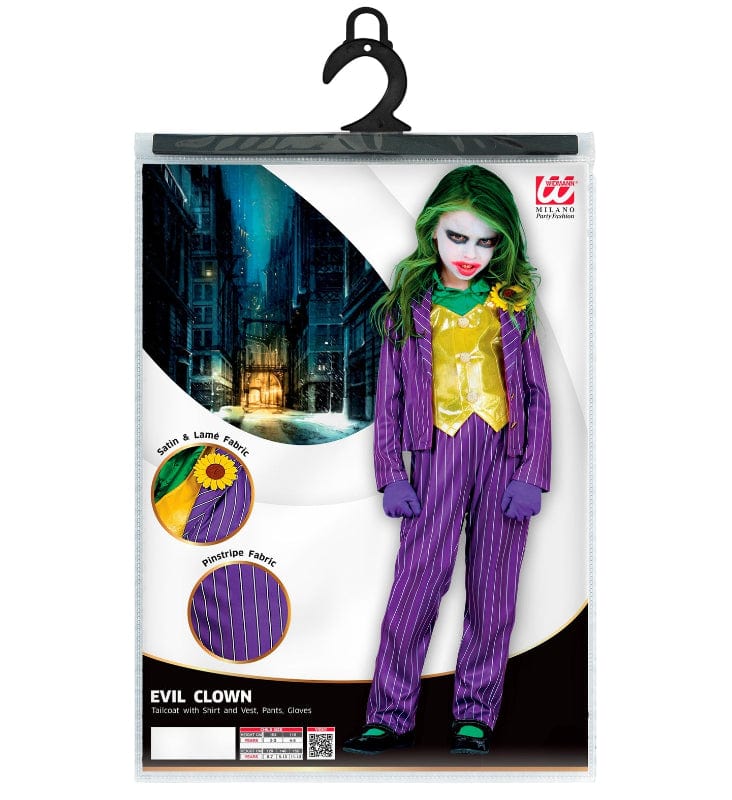 Costume Carnevale Costume Joker Bambina Taglie da 5 a 13 Anni Costume Joker Bambina Taglie da 5 a 13 Anni