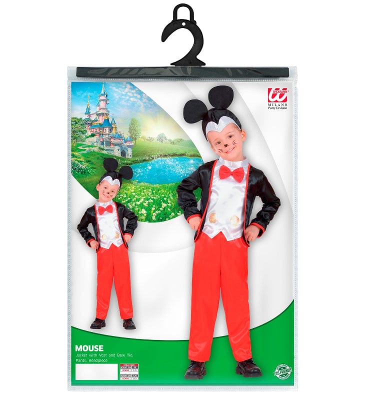 Costume Carnevale Costume Carnevale Topolino per Bambini Taglie da 1 a 3 Anni Costume Carnevale Topolino per Bambini Taglie da 1 a 3 Anni