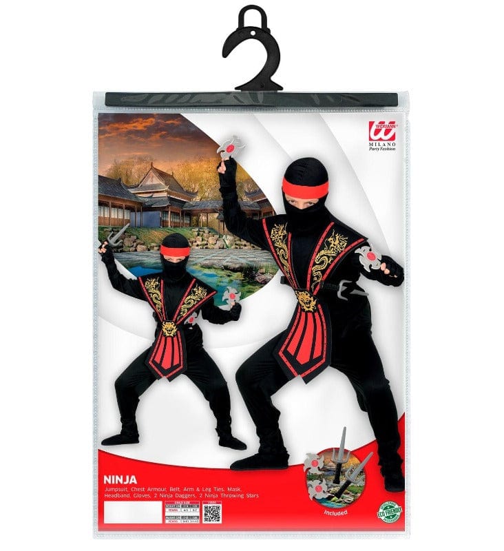 Costume Carnevale Costume di Carnevale Ninja con Armi 4-5 Anni