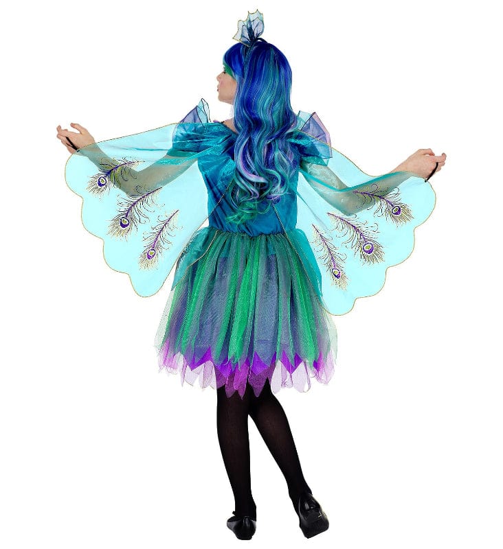 Costume Carnevale Costume Pavone Travestimento di Carnevale per Bambine Taglie da 4 a 7 Anni Costume Pavone Travestimento di Carnevale per Bambine Taglie da 4 a 7 Anni