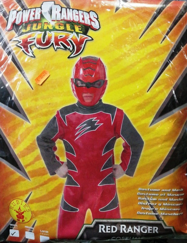 Costume Carnevale Costume Power Ranger Jungle Fury taglia 3-4 Anni