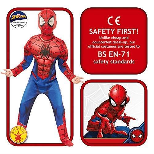 Costume Carnevale Costume Spiderman Deluxe con Muscoli