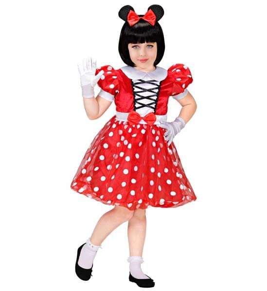 Costume Minnie Bambina Carnevale Vestito Topolina Travestimento Topina –