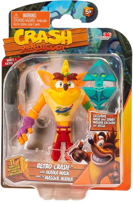 Action Figures Crash Bandicoot - Personaggio Crash con Maschera Crash Bandicoot - Personaggio Crash con Maschera - The Toys Store