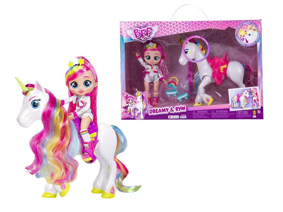 Cry Babies Bff Dreamy e Rym, Bambola con Unicorno Serie3