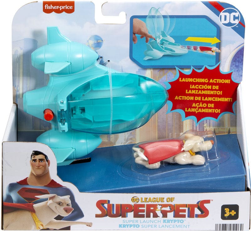 Personaggi Cartoni DC League Super Pets, Vicolo con Lanciartore e Personaggio Krypto