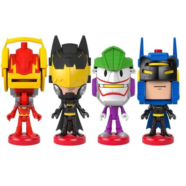 Action Figures DC Super Friends Personaggi Trasformabili in Veicoli