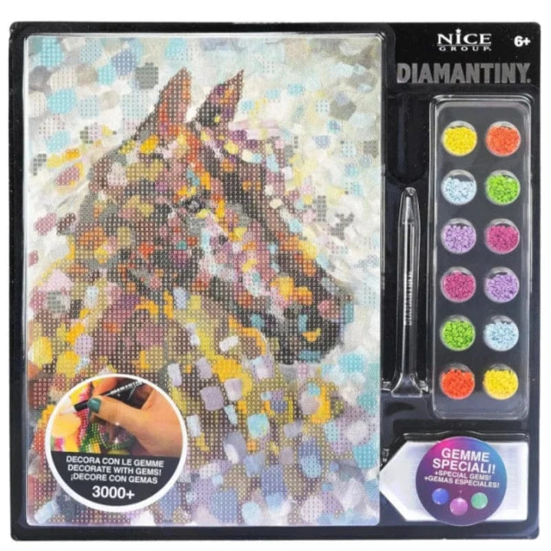 Colora e Decora Diamantiny Level Up Dinosauri, Mosaico con Diamanti Diamantiny Level Up Dinosauri, Mosaico con Diamanti