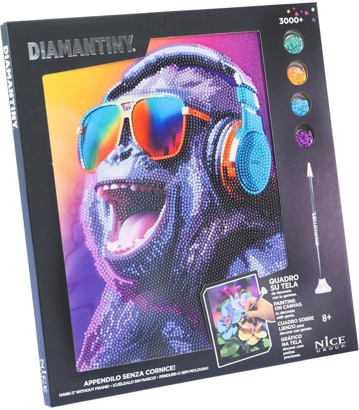 Colora e Decora Diamantiny Quadro su Tela, Mosaico con Diamanti