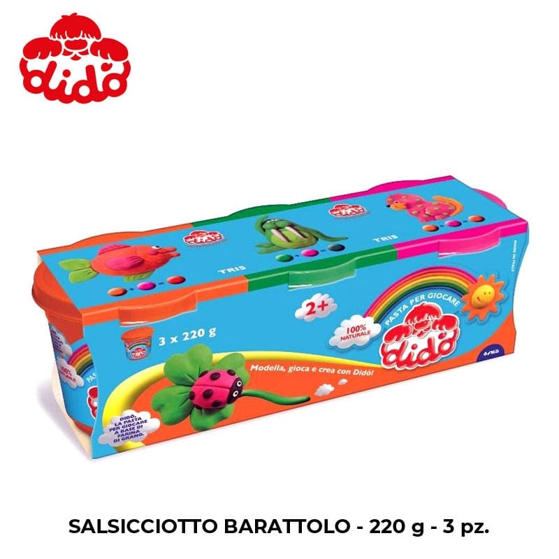 Plastilina Didò confezione da 3 Barattoli x 220g Varie Colorazioni Didò confezione da 3 Barattoli x 220g Varie Colorazioni