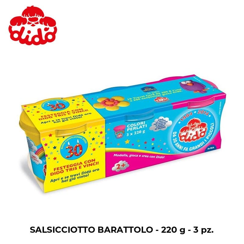 Plastilina Didò confezione da 3 Barattoli x 220g Varie Colorazioni Didò confezione da 3 Barattoli x 220g Varie Colorazioni
