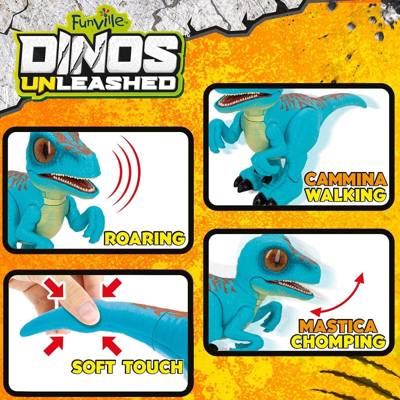 dinosauri Velociraptor Junior, Dinosauro Interattivo per Bambini