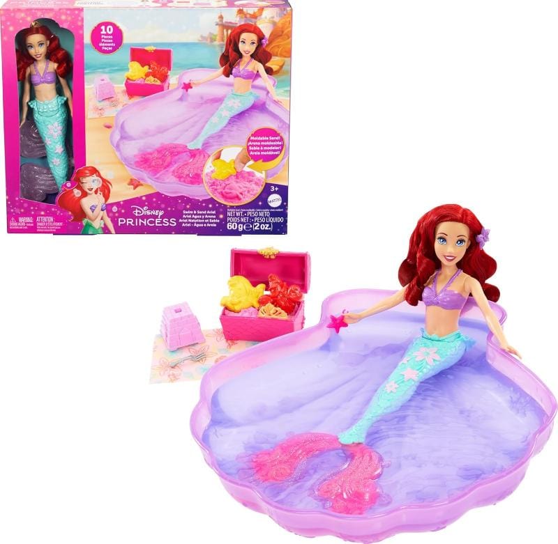 Bambole Disney Princess - Playset Ariel con Piscina Conchiglia e Accessori