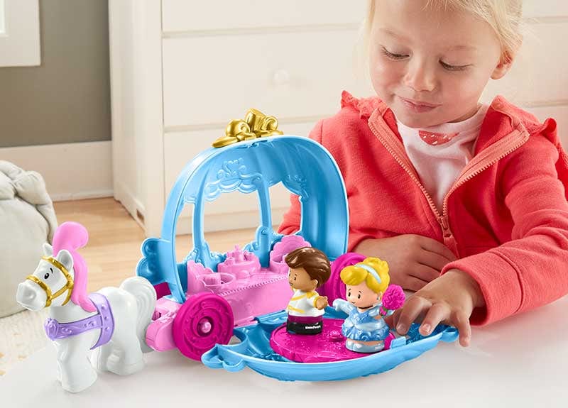 Bambole Disney Princess - La Carrozza del Ballo di Cenerentola, playset 2 in 1 da carrozza a sala con personaggi Cenerentola e Principe Disney Princess - La Carrozza del Ballo di Cenerentola, playset 2 in 1 