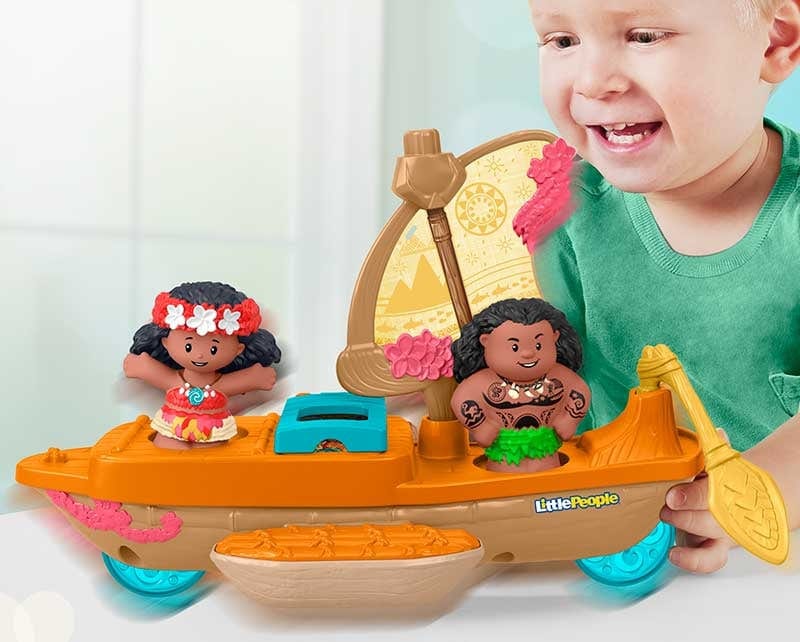 Bambole Disney Princess - Moana e Mauis con Canoa, playset Vaiana con personaggi Disney Princess - Moana e Mauis con Canoa, playset Vaiana con personaggi