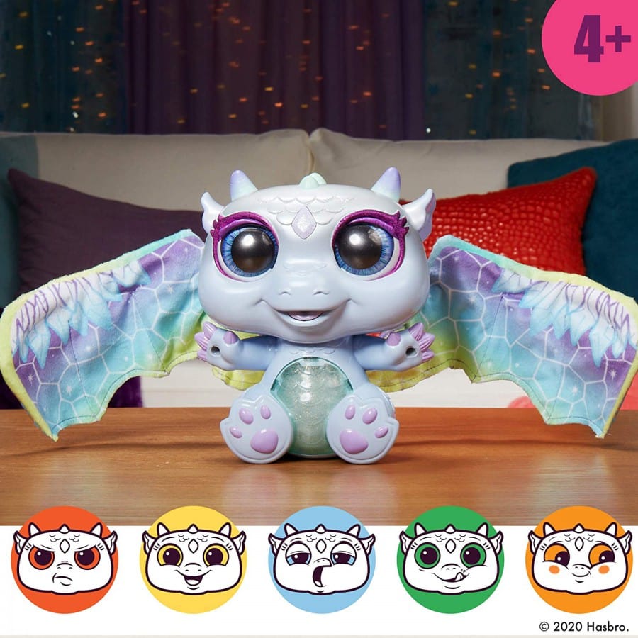 Animali Interattivi FurReal Draghetto Interattivo Snow Dragon, Drago Mood Wings