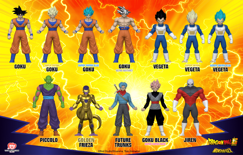 Action figure Dragon Ball Monster Flex, Personaggi Allungabili