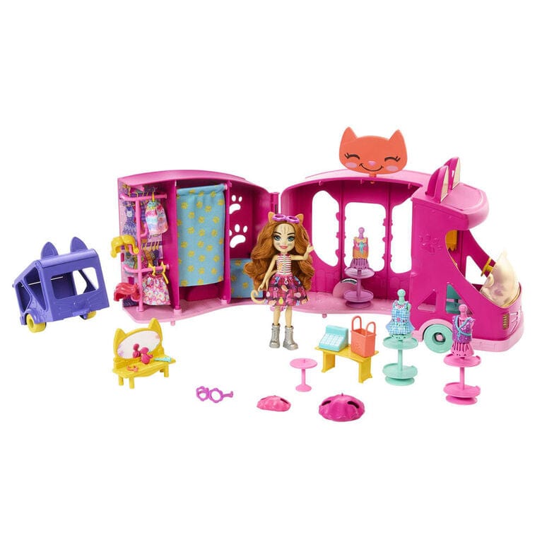 Bambole, playset e giocattoli Enchantimals Fashion Camper, Playset con Bambola e Accessori