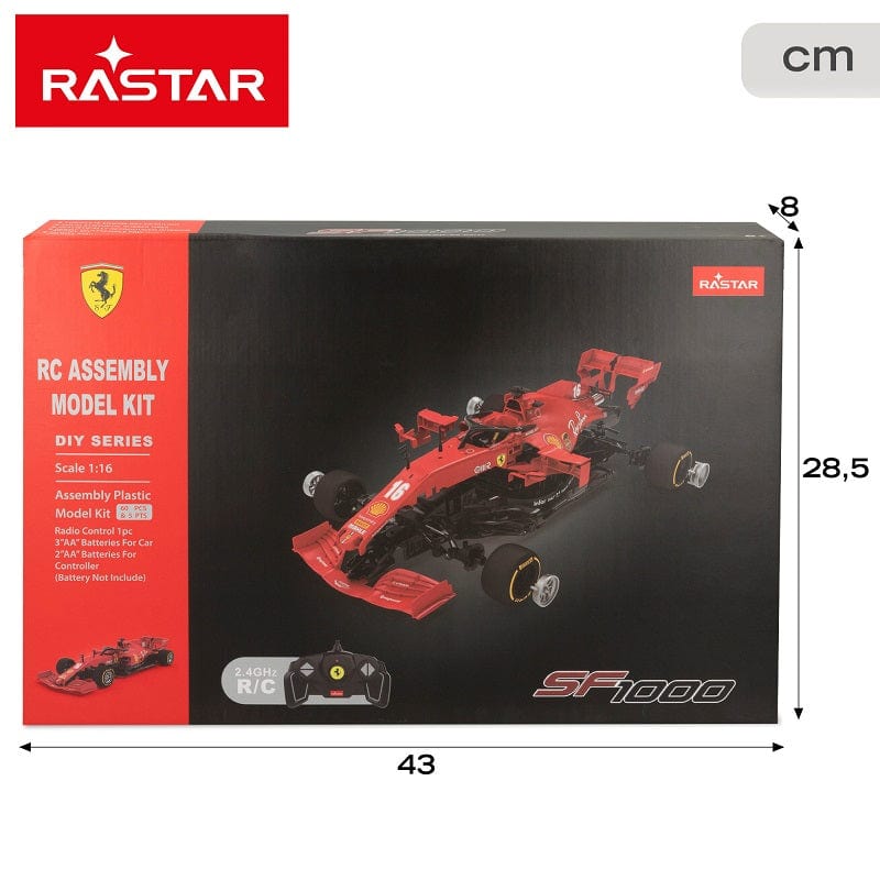 Giocattoli telecomandati Ferrari F1 Radiocomandata, Rastar Costruisci e Guida Formula1 scala 1:16 Ferrari F1 Radiocomandata, Rastar Costruisci e Guida Formula1 SF1000
