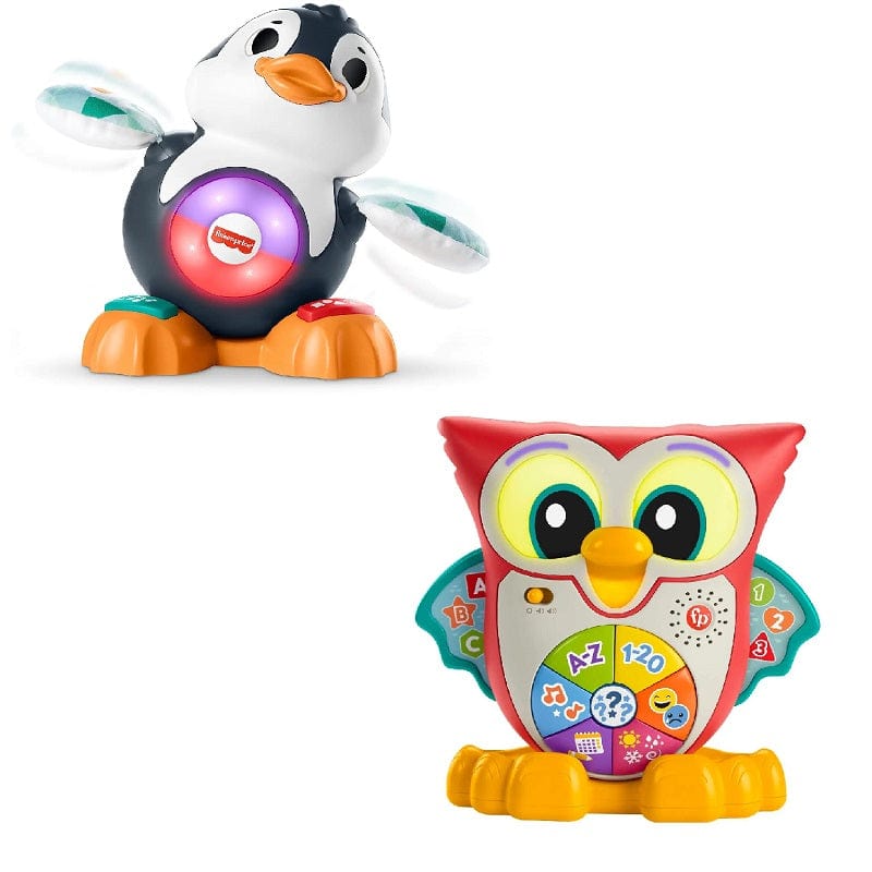 Animali Interattivi Fisher Price Animali Interattivi, Pino Pinguino e Carletto Gufetto