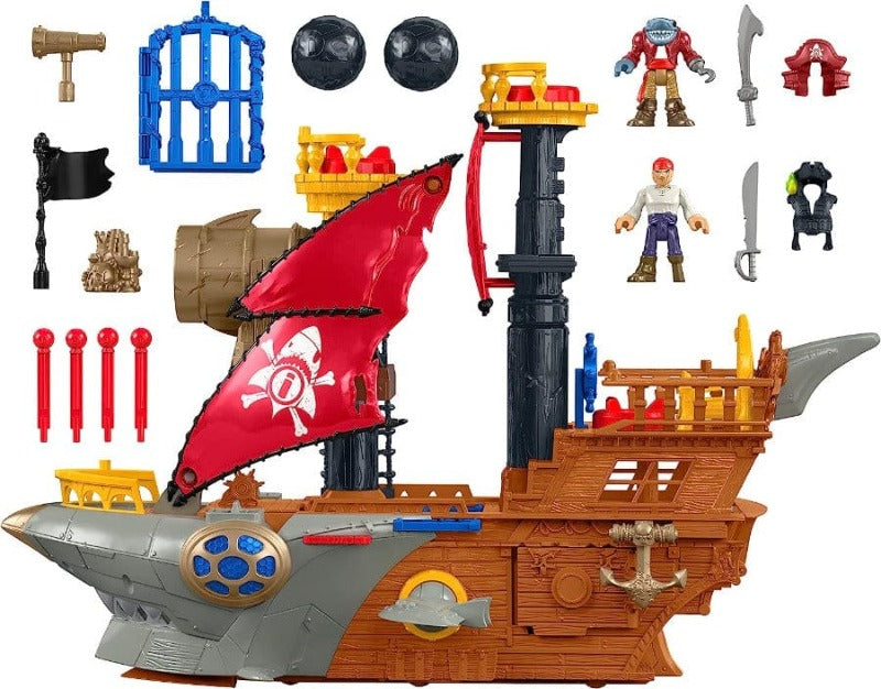 Bambole, playset e giocattoli Fisher-Price Imaginext, Galeone dei Pirati con Mini Personaggi e Accessori