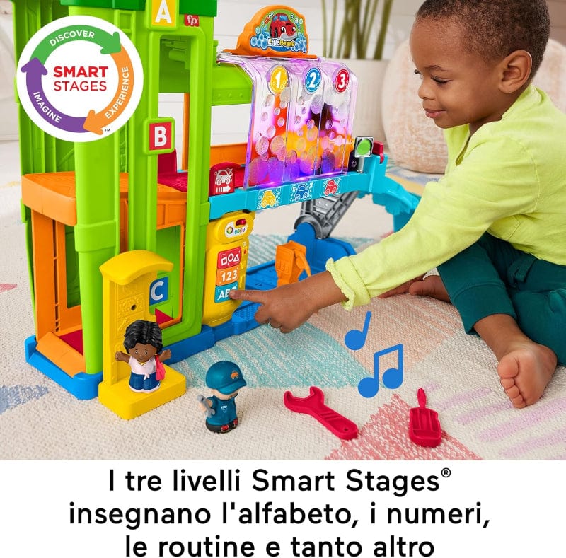 Fisher Price - Little People Garage Interattivo con Autolavaggio Fisher Price - Little People Garage Interattivo con Autolavaggio