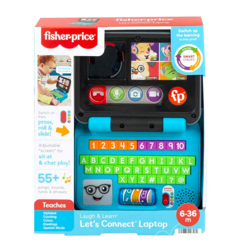Fisher-Price Rires et Éveil Portable Connectons-nous, jouet électronique - Version Anglaise Fisher-Price Rires et Éveil Portable Connectons-nous, jouet électronique - Version Anglaise