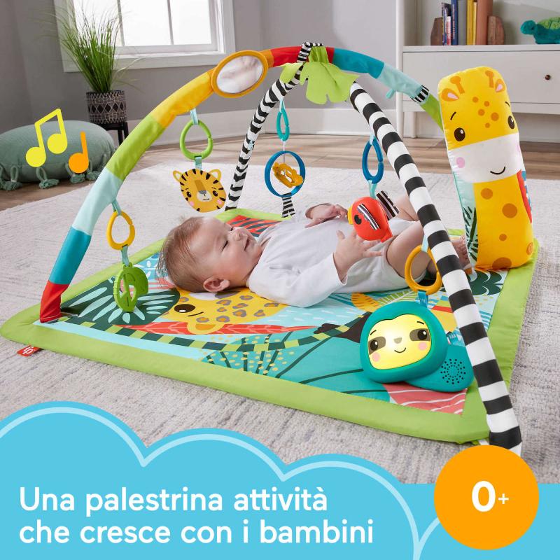 Tappeti e palestre gioco Fisher Price Palestrina Sensoriale Cuccioli della Natura 3 in 1