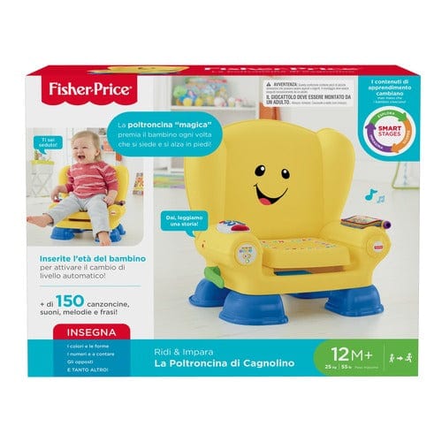 Giocattoli Fisher Price Poltroncina del Cagnolino Ridi e Impara, Sediolina interattiva +12Mesi