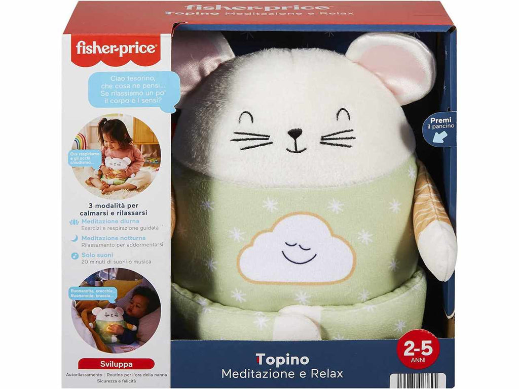 peluche Fisher-Price Topino Meditazione e Relax, Peluche Interattivo Educativo 2-5 Anni Fisher-Price Topino Meditazione e Relax, Peluche Interattivo